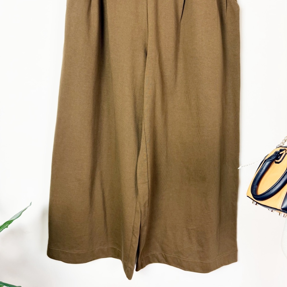 Madewell Brown Wide-Leg Drawstring Crop Pants - Picture 5 of 10